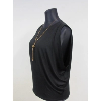 Bluzka XXL w luźnym stylu oversize - czarna wieczorowa